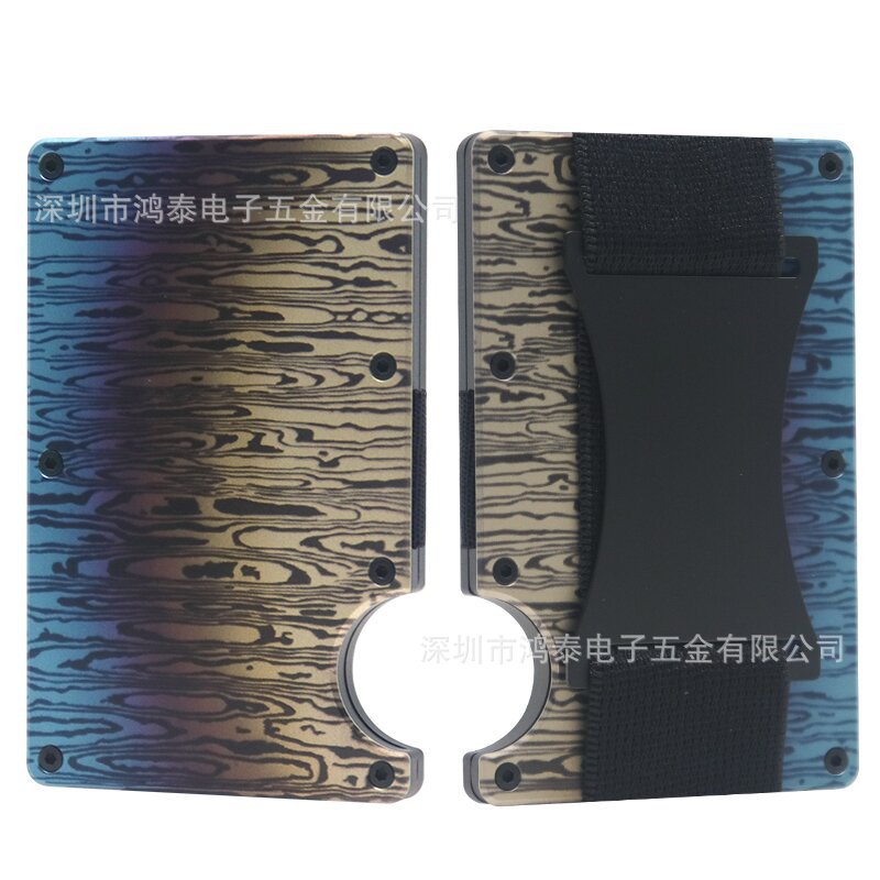 Carbon Fiber Metal Card Holder Wallet  RFID Anti-Theft