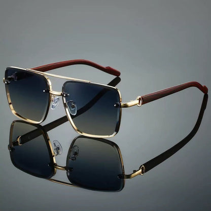 Metal Square Frame high-end  Sunglasses