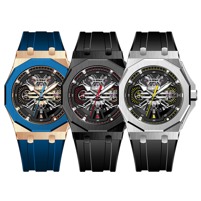 Men's watch, high-end business machinery, cross-border explosive octagonal octagonal fashion trend, waterproof diamond