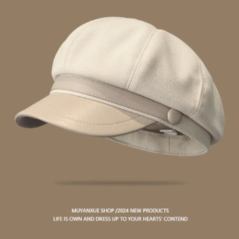 Korean Retro Octagonal Beret Hat