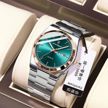 POEDAGAR 930: Waterproof dual calendar sports watch
