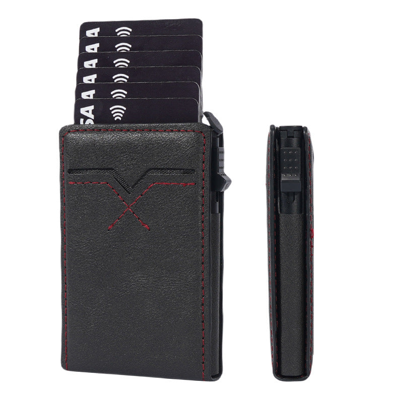 Magnetic Leather Wallet & Card Holder  RFID Secure