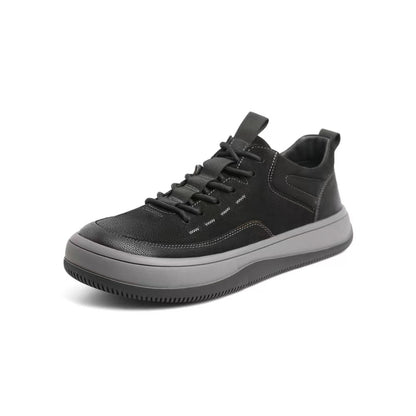 Mens Trendy Leather Thick-Sole Sports Shoes