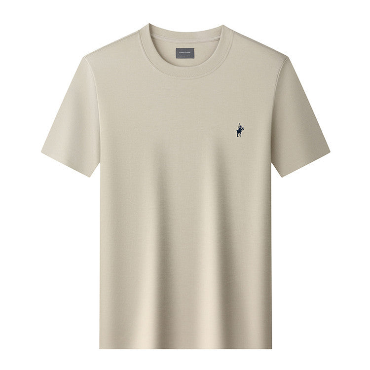 Men's premium embroidered short-sleeve T-shirt