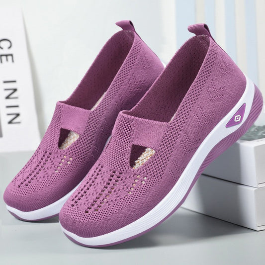 Women's Breathable Woven Slip-On Casual Shoes