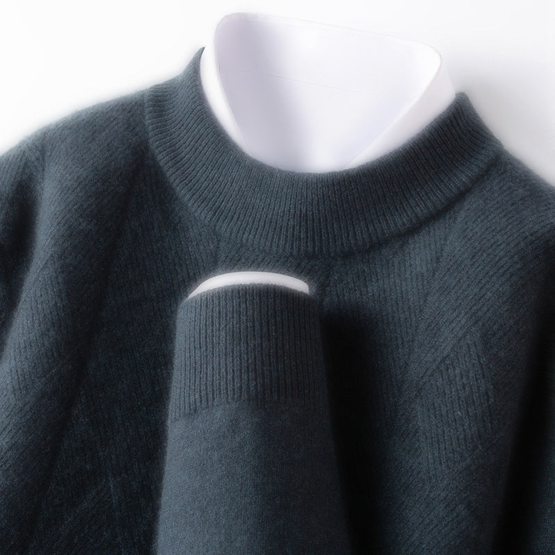NORDWELL Diamond Jacquard Wool Cashmere Cardigan Men