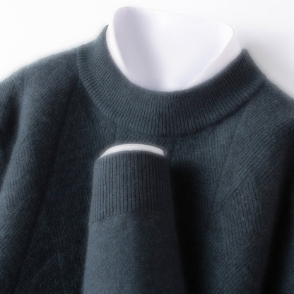 NORDWELL Diamond Jacquard Wool Cashmere Cardigan Men