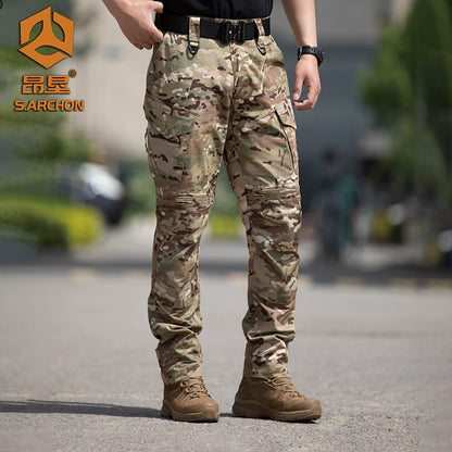 Mens Heavy-Duty Tactical Outdoor Cargo Pants
