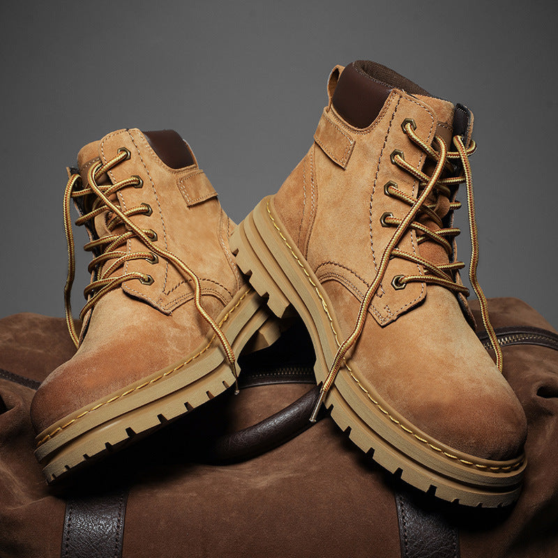 Rhubarb Elevate British Suede Platform Martin Boots