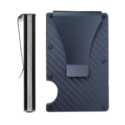 Carbon Fiber Metal Card Holder Wallet  RFID Anti-Theft