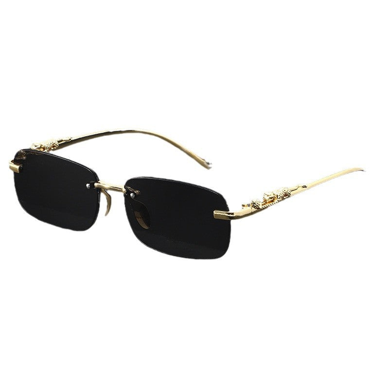 Rimless cut edge sunglasses