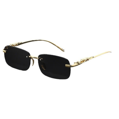 Rimless cut edge sunglasses