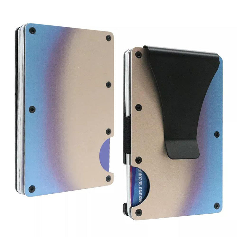 Carbon Fiber Metal Card Holder Wallet  RFID Anti-Theft