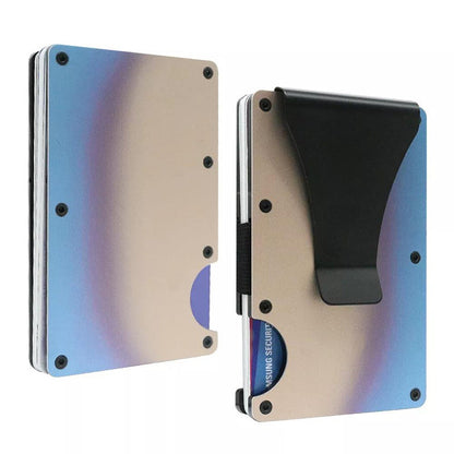 Carbon Fiber Metal Card Holder Wallet  RFID Anti-Theft