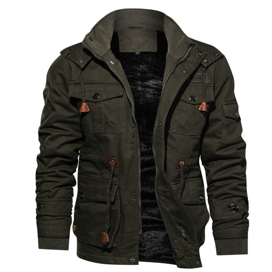 Men's Casual Plus Size Cotton Jacket
