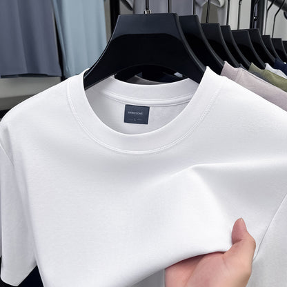 Men's premium embroidered short-sleeve T-shirt
