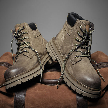 Rhubarb Elevate British Suede Platform Martin Boots