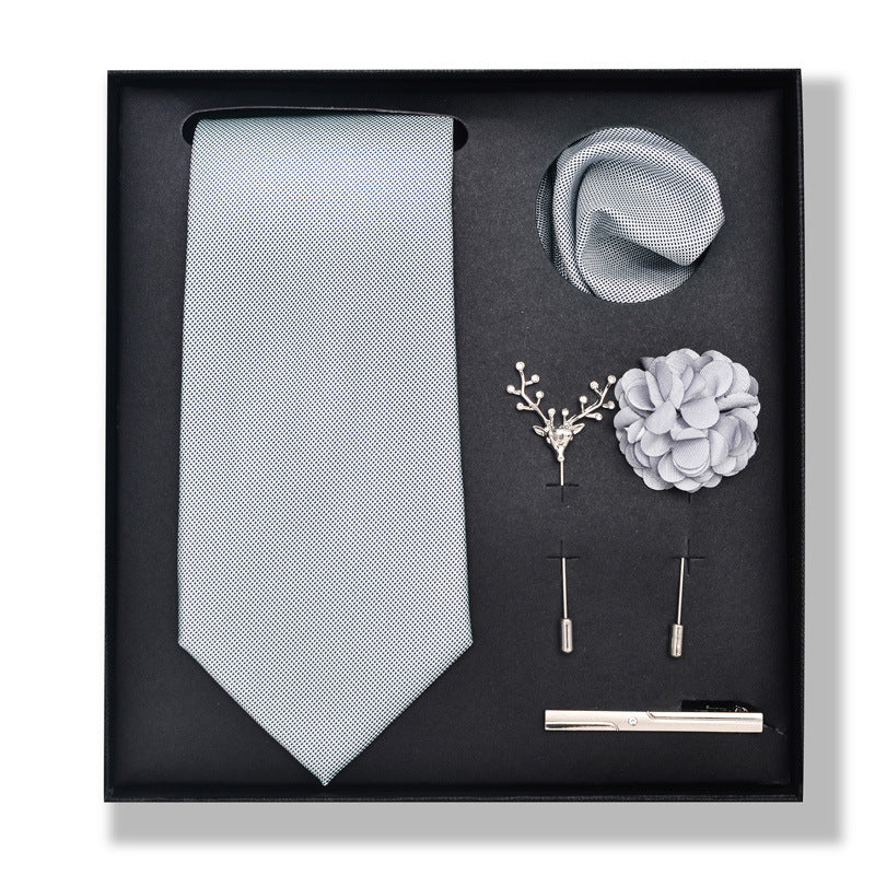 Cashew Nut Stripe Tie & Accessories Set