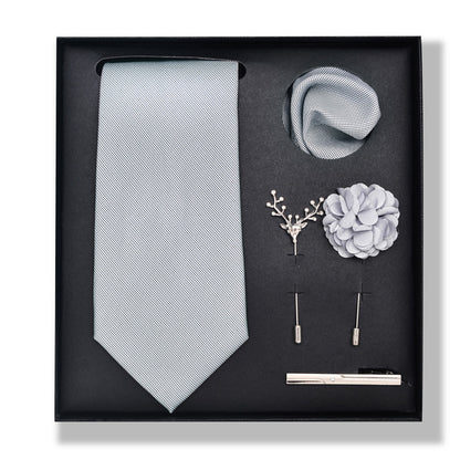 Cashew Nut Stripe Tie & Accessories Set