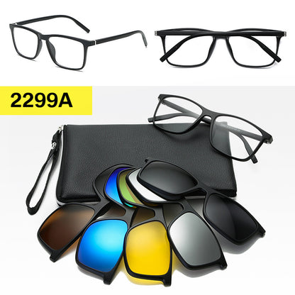 Polarized Magnetic Sunglasses & Myopia Frame Set for Men and Women