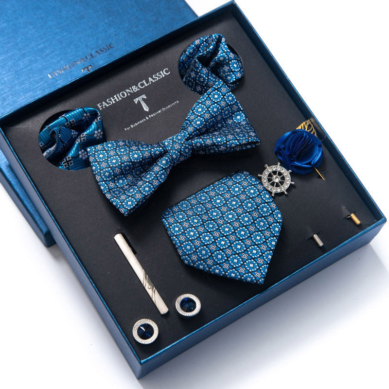 Spot tie set, bow tie, 8 piece set men's accessories