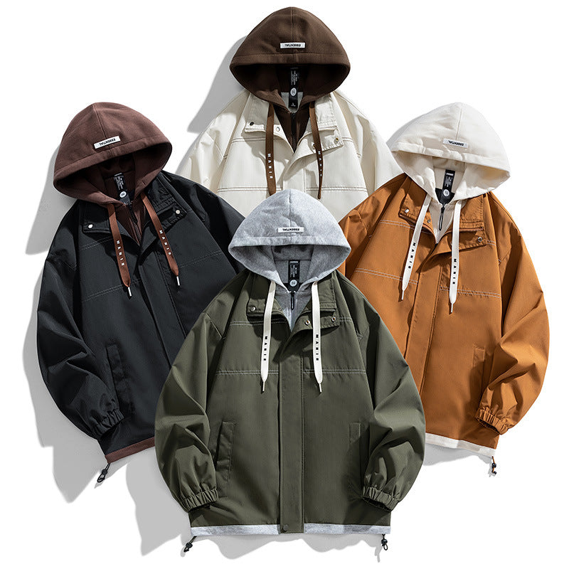 Men's Spring/Autumn Loose Hooded Mountain Jacket