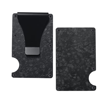 Carbon Fiber Metal Card Holder Wallet  RFID Anti-Theft