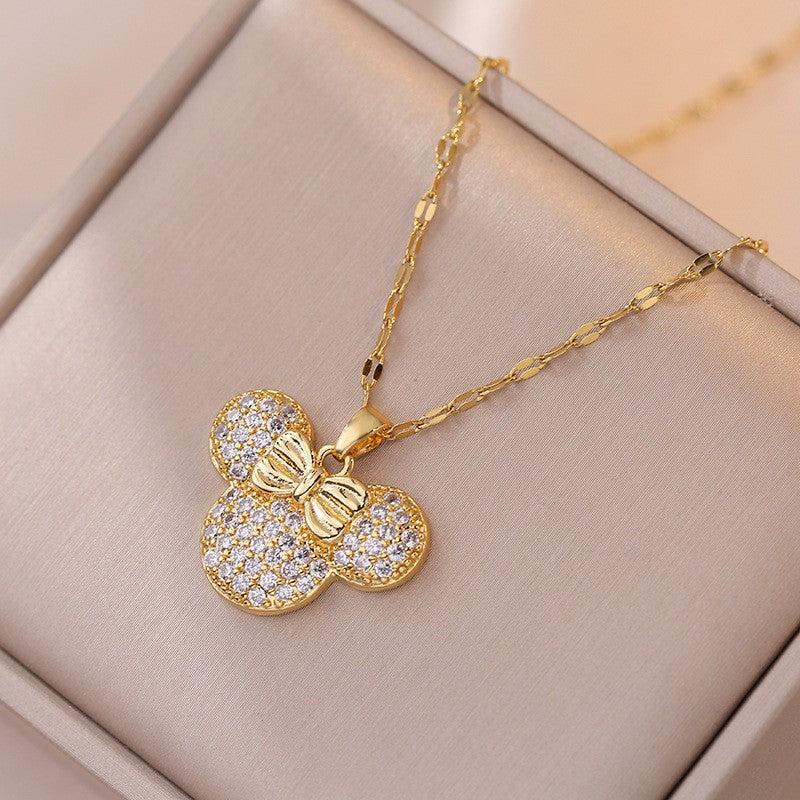 Amoré Zircon Flower Women's Necklace