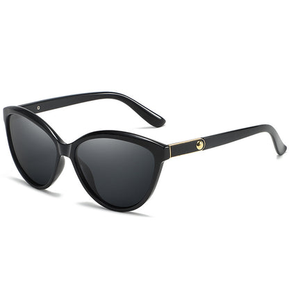 Women's Polarized Retro Leather Inlay Sunglasses  UV Protection Trend
