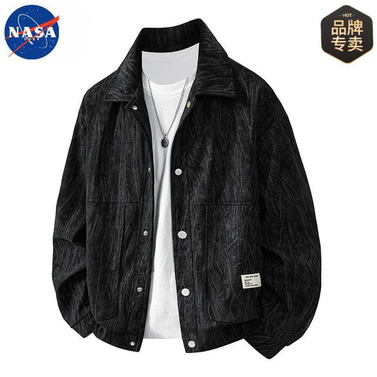 NASA Premium Tie-Dye Corduroy Casual Lapel Jacket