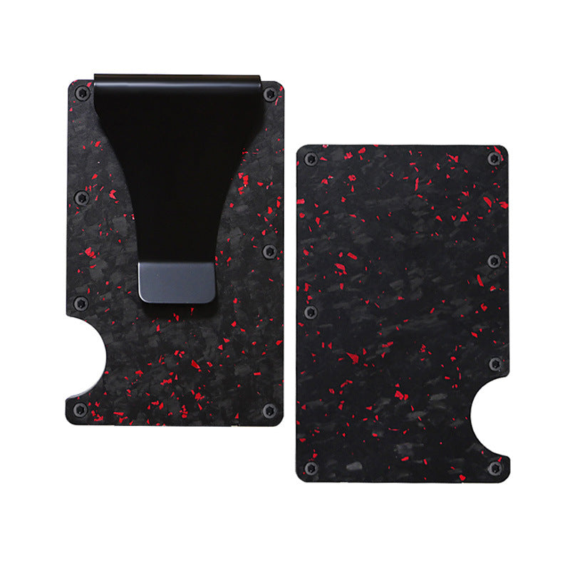 Carbon Fiber Metal Card Holder Wallet  RFID Anti-Theft