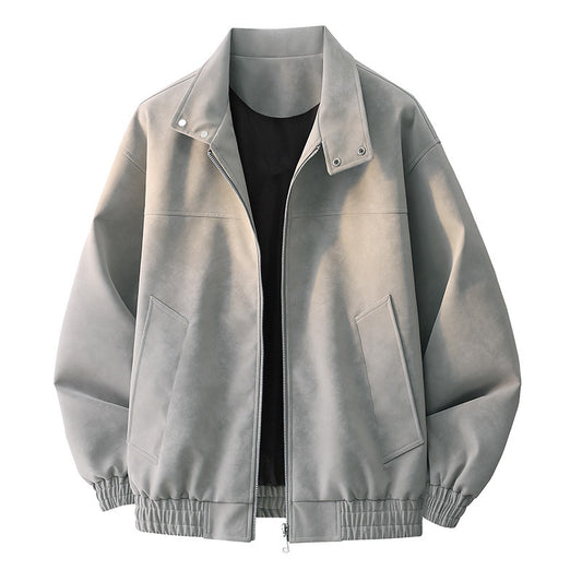 Iron Rider Retro Lapel Leather Jacket