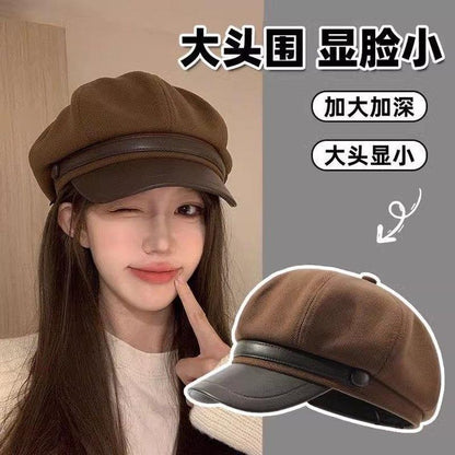 Korean Retro Octagonal Beret Hat