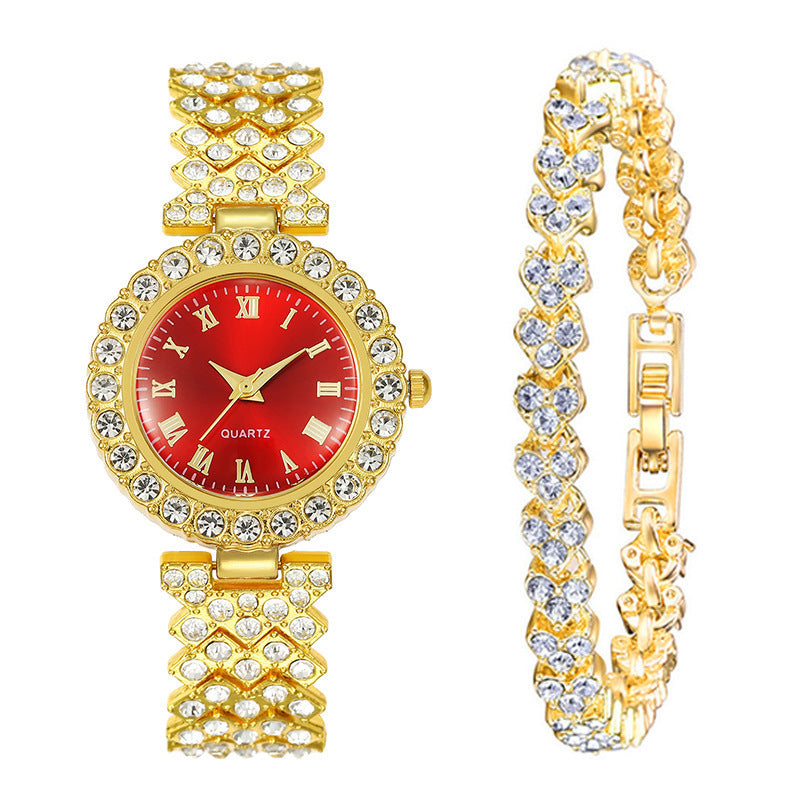 SILVERY LUXE CRYSTAL ROMAN SET